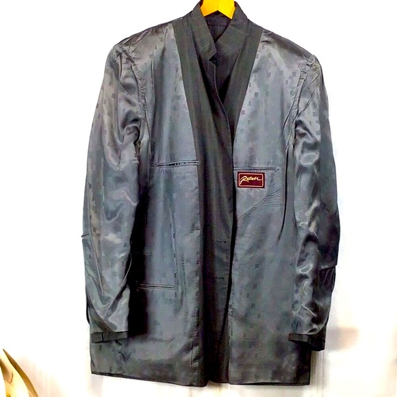 Ex Cond. RATNER Dark Grey Quiet Pinstripe Single Breasted Tailored Suit Coat - Picture 3 of 7